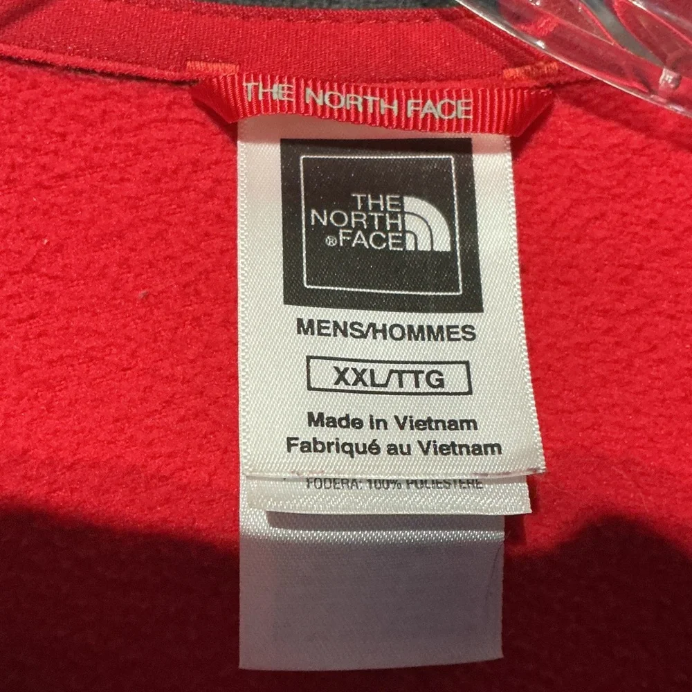 The North Face Men's Red Full Zip Fleece Jacket Sz XXL